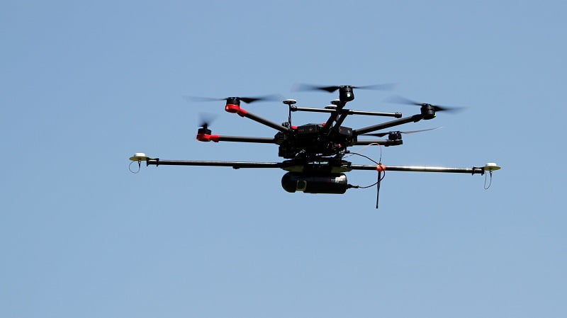 Routescene UAV LiDAR system at CHEESEHEAD project